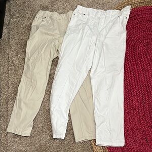 Appleseed's Women's Pants in White and Tan